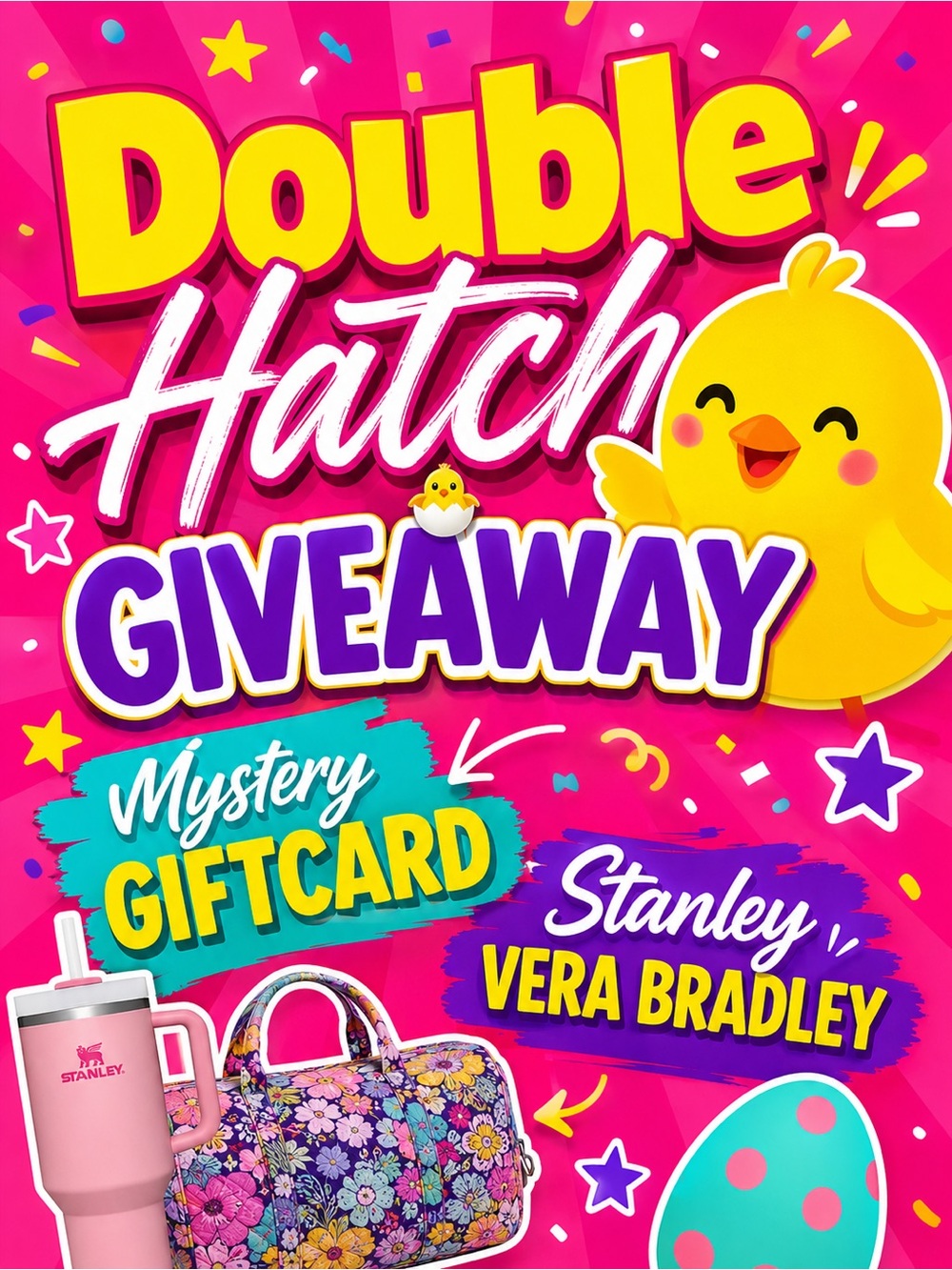 $25 Gift Card, Vera Bradley or Surprise Giveaway Just know the Hatch-word!
